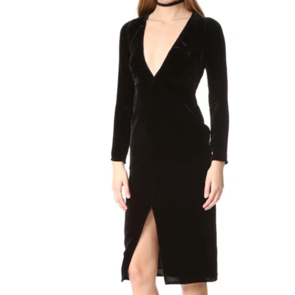 COPY - Forever Love And Lemons Collette Velvet Midi dress